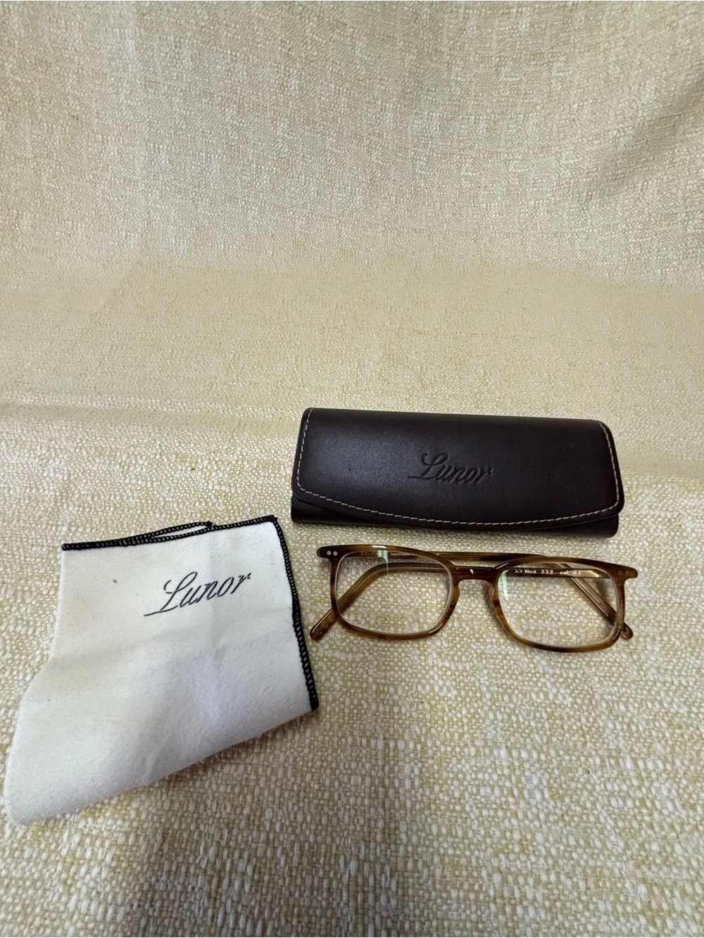 Lunor Havana Women's Light Brown Tortoiseshell Eyeglasses with Case